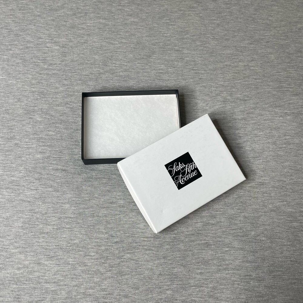 Saks Fifth Avenue Solid W&B Jewelry Necklace & Bracelet Gift Box